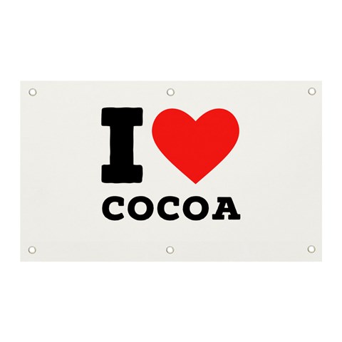 I love cocoa Banner and Sign 5  x 3  from ArtsNow.com Front