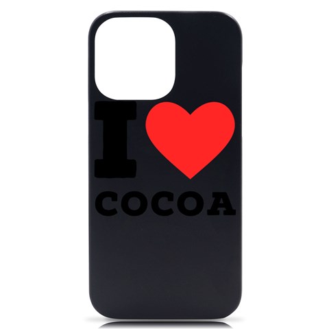 I love cocoa iPhone 14 Pro Max Black UV Print Case from ArtsNow.com Front