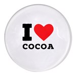 I love cocoa Round Glass Fridge Magnet (4 pack)