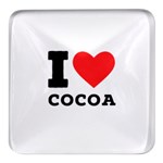 I love cocoa Square Glass Fridge Magnet (4 pack)