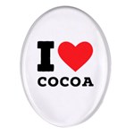 I love cocoa Oval Glass Fridge Magnet (4 pack)