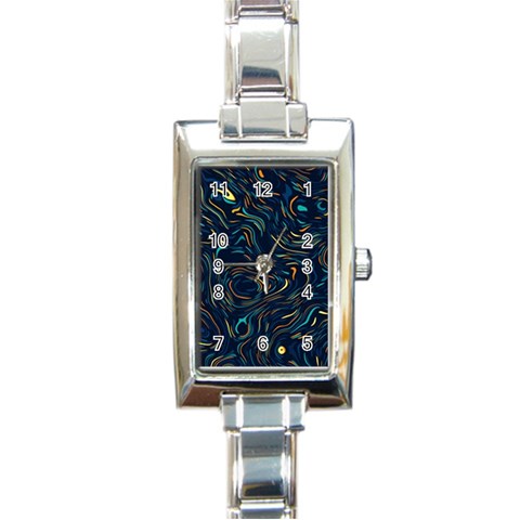 Colorful Abstract Pattern Creative Colorful Line Linear Background Rectangle Italian Charm Watch from ArtsNow.com Front