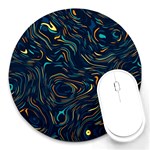 Colorful Abstract Pattern Creative Colorful Line Linear Background Round Mousepad