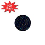 Colorful Abstract Pattern Creative Colorful Line Linear Background 1  Mini Buttons (100 pack) 