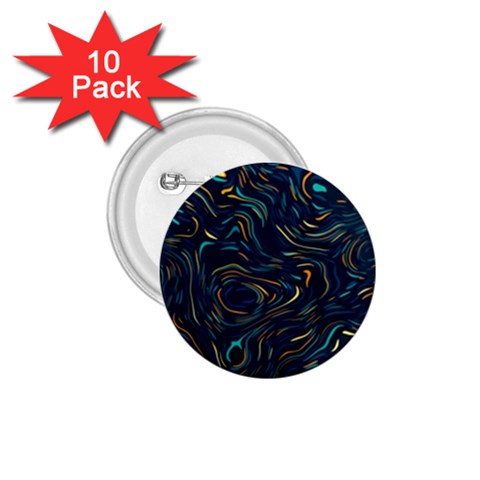 Colorful Abstract Pattern Creative Colorful Line Linear Background 1.75  Buttons (10 pack) from ArtsNow.com Front