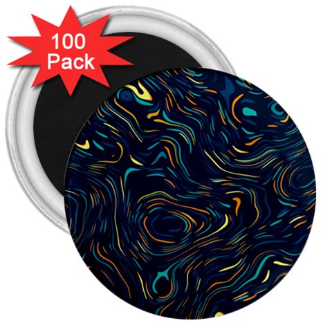 Colorful Abstract Pattern Creative Colorful Line Linear Background 3  Magnets (100 pack) from ArtsNow.com Front