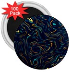 Colorful Abstract Pattern Creative Colorful Line Linear Background 3  Magnets (100 pack)