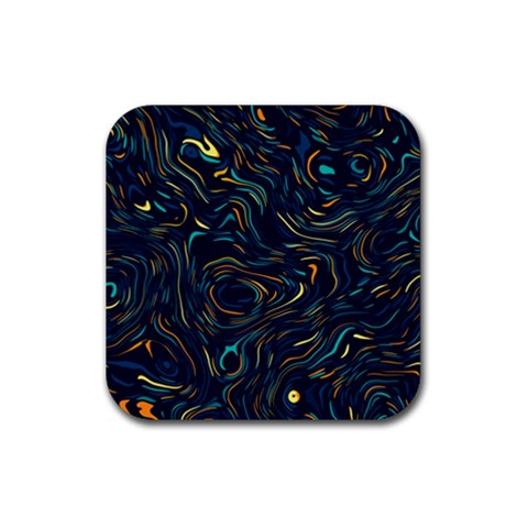 Colorful Abstract Pattern Creative Colorful Line Linear Background Rubber Coaster (Square) from ArtsNow.com Front
