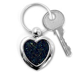 Colorful Abstract Pattern Creative Colorful Line Linear Background Key Chain (Heart)