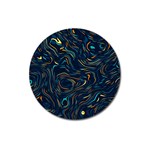 Colorful Abstract Pattern Creative Colorful Line Linear Background Magnet 3  (Round)