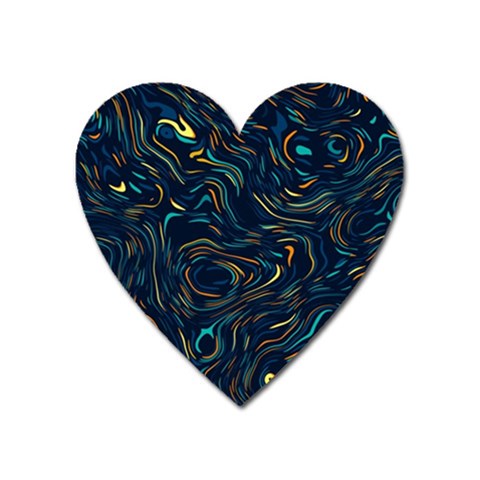 Colorful Abstract Pattern Creative Colorful Line Linear Background Heart Magnet from ArtsNow.com Front