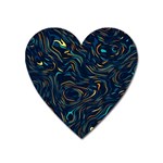 Colorful Abstract Pattern Creative Colorful Line Linear Background Heart Magnet