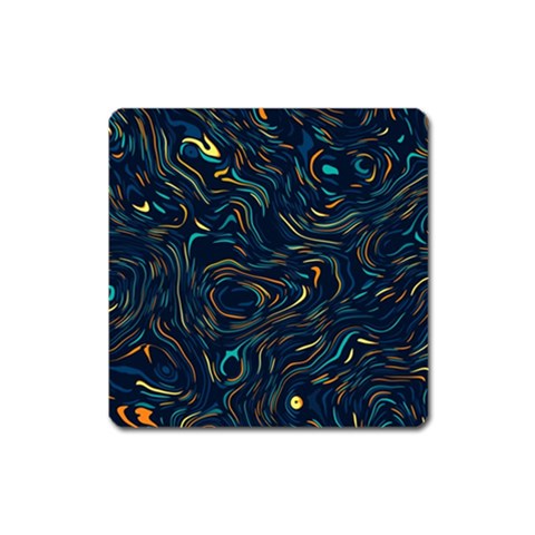 Colorful Abstract Pattern Creative Colorful Line Linear Background Square Magnet from ArtsNow.com Front