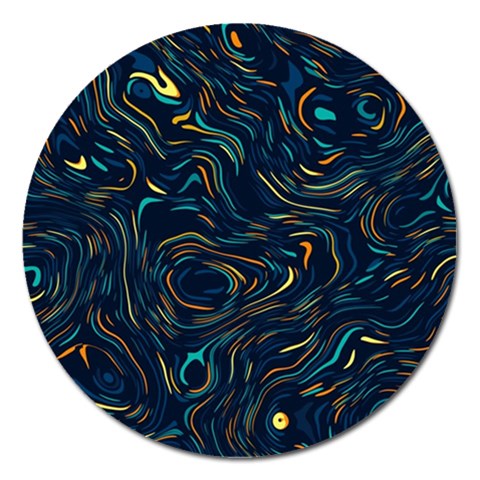 Colorful Abstract Pattern Creative Colorful Line Linear Background Magnet 5  (Round) from ArtsNow.com Front