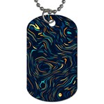 Colorful Abstract Pattern Creative Colorful Line Linear Background Dog Tag (Two Sides)