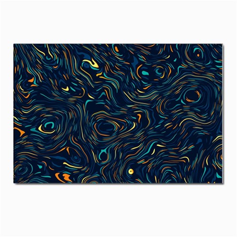 Colorful Abstract Pattern Creative Colorful Line Linear Background Postcard 4 x 6  (Pkg of 10) from ArtsNow.com Front