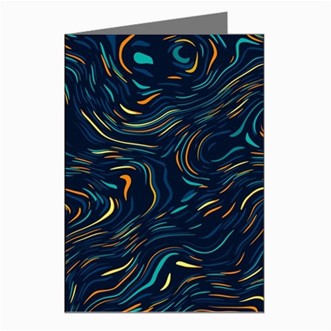Colorful Abstract Pattern Creative Colorful Line Linear Background Greeting Cards (Pkg of 8) from ArtsNow.com Left