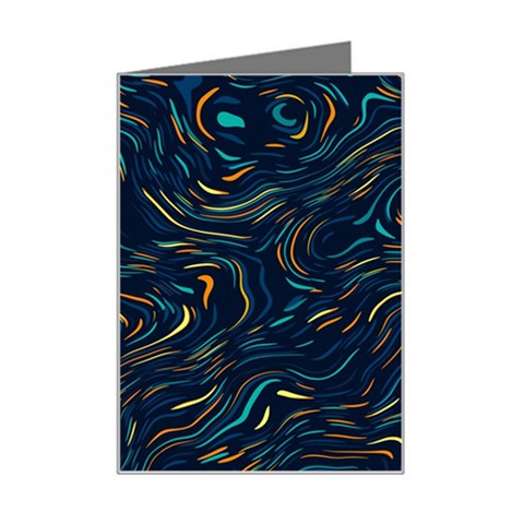 Colorful Abstract Pattern Creative Colorful Line Linear Background Mini Greeting Card from ArtsNow.com Left