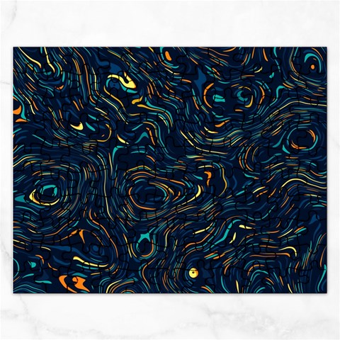 Colorful Abstract Pattern Creative Colorful Line Linear Background Rectangular Jigsaw Puzzl from ArtsNow.com Front