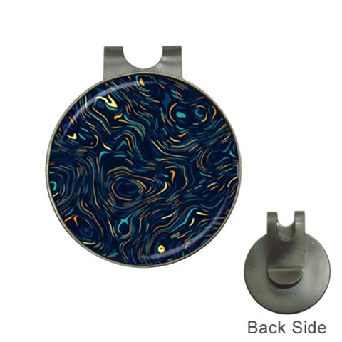 Colorful Abstract Pattern Creative Colorful Line Linear Background Hat Clips with Golf Markers from ArtsNow.com Front