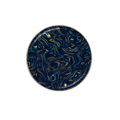 Colorful Abstract Pattern Creative Colorful Line Linear Background Hat Clip Ball Marker from ArtsNow.com Front