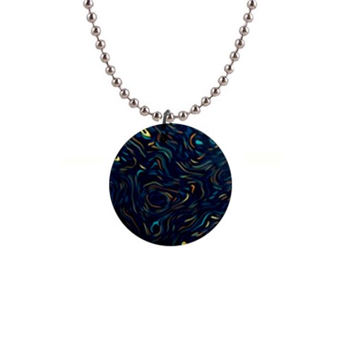 Colorful Abstract Pattern Creative Colorful Line Linear Background 1  Button Necklace from ArtsNow.com Front