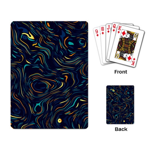 Colorful Abstract Pattern Creative Colorful Line Linear Background Playing Cards Single Design (Rectangle) from ArtsNow.com Back