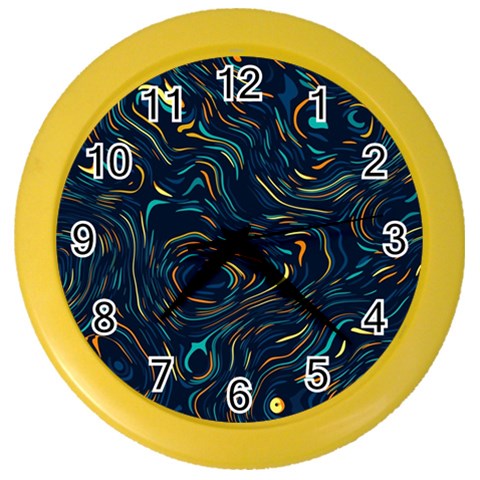 Colorful Abstract Pattern Creative Colorful Line Linear Background Color Wall Clock from ArtsNow.com Front