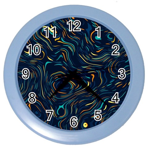 Colorful Abstract Pattern Creative Colorful Line Linear Background Color Wall Clock from ArtsNow.com Front