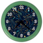 Colorful Abstract Pattern Creative Colorful Line Linear Background Color Wall Clock