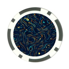 Colorful Abstract Pattern Creative Colorful Line Linear Background Poker Chip Card Guard from ArtsNow.com Front