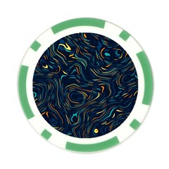 Colorful Abstract Pattern Creative Colorful Line Linear Background Poker Chip Card Guard from ArtsNow.com Front