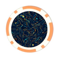 Colorful Abstract Pattern Creative Colorful Line Linear Background Poker Chip Card Guard from ArtsNow.com Back
