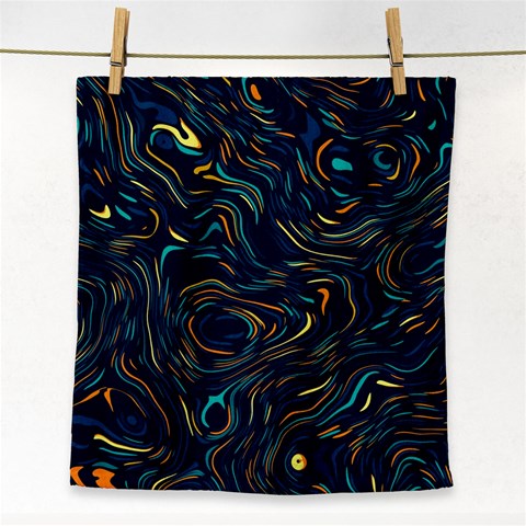 Colorful Abstract Pattern Creative Colorful Line Linear Background Face Towel from ArtsNow.com Front