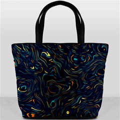 Colorful Abstract Pattern Creative Colorful Line Linear Background Bucket Bag from ArtsNow.com Front