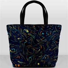 Colorful Abstract Pattern Creative Colorful Line Linear Background Bucket Bag from ArtsNow.com Back