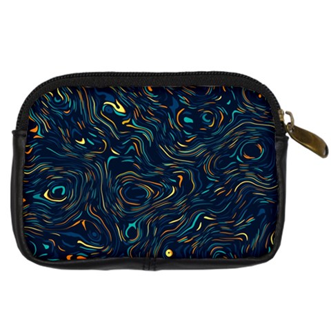 Colorful Abstract Pattern Creative Colorful Line Linear Background Digital Camera Leather Case from ArtsNow.com Back