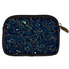 Colorful Abstract Pattern Creative Colorful Line Linear Background Digital Camera Leather Case from ArtsNow.com Back