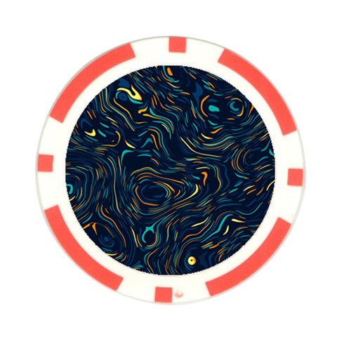 Colorful Abstract Pattern Creative Colorful Line Linear Background Poker Chip Card Guard (10 pack) from ArtsNow.com Front