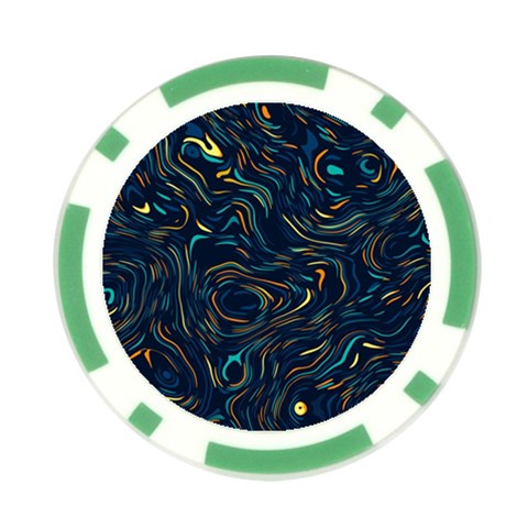 Colorful Abstract Pattern Creative Colorful Line Linear Background Poker Chip Card Guard (10 pack) from ArtsNow.com Front