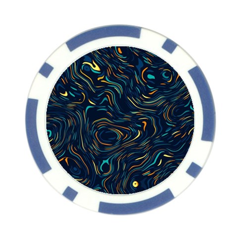 Colorful Abstract Pattern Creative Colorful Line Linear Background Poker Chip Card Guard (10 pack) from ArtsNow.com Front
