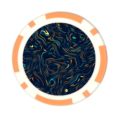 Colorful Abstract Pattern Creative Colorful Line Linear Background Poker Chip Card Guard (10 pack) from ArtsNow.com Front