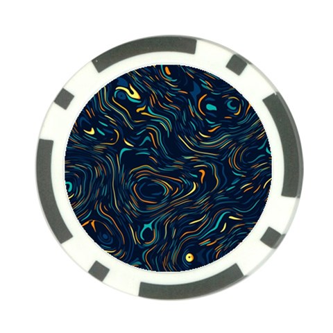 Colorful Abstract Pattern Creative Colorful Line Linear Background Poker Chip Card Guard (10 pack) from ArtsNow.com Back