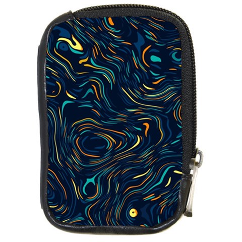 Colorful Abstract Pattern Creative Colorful Line Linear Background Compact Camera Leather Case from ArtsNow.com Front
