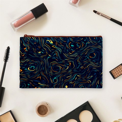 Colorful Abstract Pattern Creative Colorful Line Linear Background Cosmetic Bag (Medium) from ArtsNow.com Front