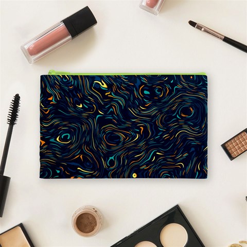 Colorful Abstract Pattern Creative Colorful Line Linear Background Cosmetic Bag (Medium) from ArtsNow.com Front