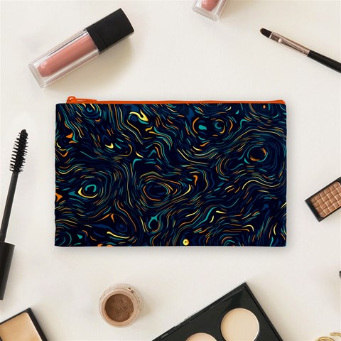 Colorful Abstract Pattern Creative Colorful Line Linear Background Cosmetic Bag (Medium) from ArtsNow.com Front