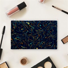 Colorful Abstract Pattern Creative Colorful Line Linear Background Cosmetic Bag (Medium) from ArtsNow.com Front