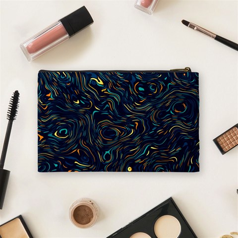 Colorful Abstract Pattern Creative Colorful Line Linear Background Cosmetic Bag (Medium) from ArtsNow.com Back