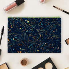 Colorful Abstract Pattern Creative Colorful Line Linear Background Cosmetic Bag (Large) from ArtsNow.com Back